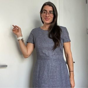 J. Crew factory blue short sleeve dress 6